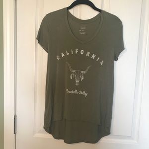 Flowy T-shirt with Graphic Design